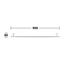 Keuco Axess Haltegriff 900mm, waagerechte Montage, mit 2x Befestigungsset 1, Verchro... KEUCO-35001010900 4017214902149 (Abb. 1)