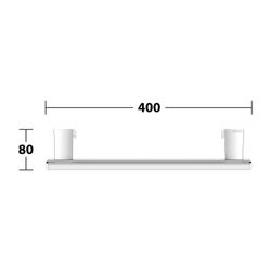 Keuco Axess Haltegriff 400mm, waagerechte Montage, mit 2x Befestigungsset 1, Silber ... KEUCO-35001170400 4017214902163 (Abb. 1)