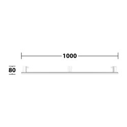 Keuco Axess Haltegriff 1000mm, waagerechte Montage, mit 2x Befestigungsset 1, Silber... KEUCO-35001171000 4017214902224 (Abb. 1)