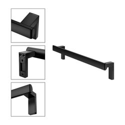 Keuco Axess Haltegriff 700mm, waagerechte Montage, mit 2x Befestigungsset 1, Schwarz... KEUCO-35001370700 4017214902262 (Abb. 1)