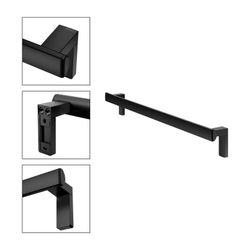 Keuco Axess Haltegriff 900mm, waagerechte Montage, mit 2x Befestigungsset 1, Schwarz... KEUCO-35001370900 4017214902286 (Abb. 1)