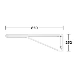 Keuco Axess Stützklappgriff WC, 850mm, Belastbarkeit 115kg, mit Absenkbremse, Auflag... KEUCO-35003170851 4017214904235 (Abb. 1)