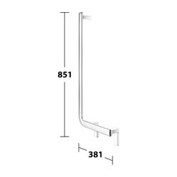 Keuco Axess Winkelgriff 90 Grad links, 400/800mm, mit 2x Befestigungsset 1, Verchrom... KEUCO-35006010802 4017214902316 (Abb. 1)