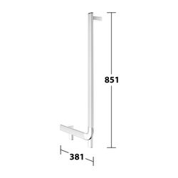 Keuco Axess Winkelgriff 90 Grad rechts, 400/800mm, mit 2x Befestigungsset 1, Silber ... KEUCO-35006170801 4017214902323 (Abb. 1)