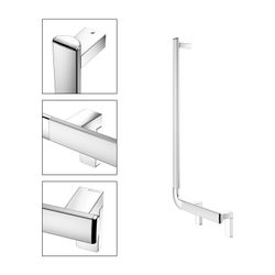 Keuco Axess Winkelgriff 90 Grad links, 400/800mm, mit 2x Befestigungsset 1, Silber e... KEUCO-35006170802 4017214902330 (Abb. 1)