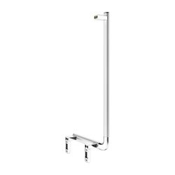 Keuco Axess Winkelgriff 90 Grad links, 400/800mm, mit 2x Befestigungsset 1, Silber e... KEUCO-35006170802 4017214902330 (Abb. 1)
