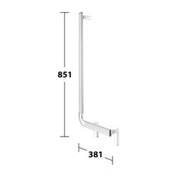 Keuco Axess Winkelgriff 90 Grad links, 400/800mm, mit 2x Befestigungsset 1, Silber e... KEUCO-35006170802 4017214902330 (Abb. 1)
