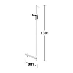 Keuco Axess Winkelgriff 90 Grad rechts mit Brauseschieber, 600/1300mm, mit 2x Befest... KEUCO-35006171301 4017214902385 (Abb. 1)