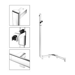 Keuco Axess Duschhandlauf mit Brausestange links, 550x550x1301mm, mit 3x Befestigung... KEUCO-35008016602 4017214902477 (Abb. 1)