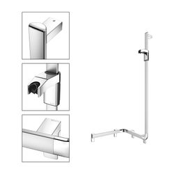 Keuco Axess Duschhandlauf mit Brausestange rechts, 550x531x1301mm, mit 3x Befestigun... KEUCO-35008176601 4017214902507 (Abb. 1)