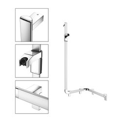 Keuco Axess Duschhandlauf mit Brausestange links, 550x531x1301mm, mit 3x Befestigung... KEUCO-35008176602 4017214902514 (Abb. 1)