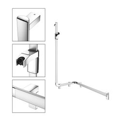 Keuco Axess Duschhandlauf mit Brausestange links, 850x531x1301mm, mit 3x Befestigung... KEUCO-35008178602 4017214902538 (Abb. 1)