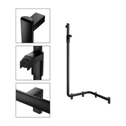 Keuco Axess Duschhandlauf mit Brausestange links, 550x531x1301mm, mit 3x Befestigung... KEUCO-35008376602 4017214902552 (Abb. 1)