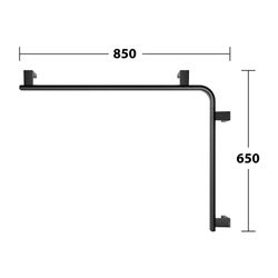 Keuco Axess Dusch- und Wannenhandlauf links, 800/600mm, mit 3x Befestigungsset 1, Sc... KEUCO-35011378602 4017214902941 (Abb. 1)