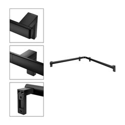 Keuco Axess Dusch- und Wannenhandlauf, 800/800mm, mit 3x Befestigungsset 1, Schwarz ... KEUCO-35011378800 4017214903146 (Abb. 1)