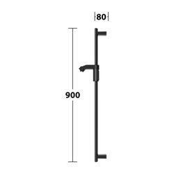 Keuco Axess Brausestange für Schläuche mit konischer Mutter, 900mm, mit Befestigungs... KEUCO-35012370900 4017214908424 (Abb. 1)