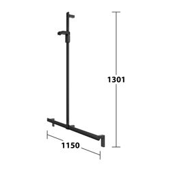 Keuco Axess Duschhandlauf mit Brausestange, 1150/1301mm, mit 2x Befestigungsset 1, S... KEUCO-35014371213 4017214902668 (Abb. 1)