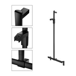 Keuco Axess Duschhandlauf mit Brausestange, 700/1301mm, mit 2x Befestigungsset 1, Sc... KEUCO-35014377013 4017214902644 (Abb. 1)