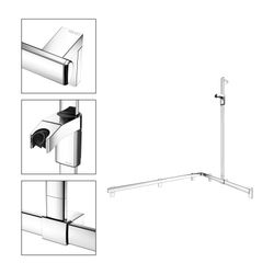 Keuco Axess Duschhandlauf mit Brausestange rechts, 1150x850x1301mm, mit 4x Befestigu... KEUCO-35015010301 4017214902712 (Abb. 1)