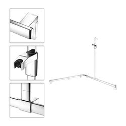 Keuco Axess Duschhandlauf mit Brausestange rechts, 1150x1150x1301mm, mit 4x Befestig... KEUCO-35015010401 4017214902736 (Abb. 1)