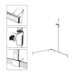 Keuco Axess Duschhandlauf mit Brausestange rechts, 850x850x1301mm, mit 4x Befestigun... KEUCO-35015170101 4017214902958 (Abb. 1)