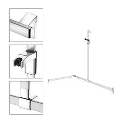 Keuco Axess Duschhandlauf mit Brausestange rechts, 850/1150/1301mm, mit 4x Befestigu... KEUCO-35015170201 4017214902972 (Abb. 1)