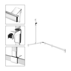 Keuco Axess Duschhandlauf mit Brausestange links, 850/1150/1301mm, mit 4x Befestigun... KEUCO-35015170202 4017214902989 (Abb. 1)