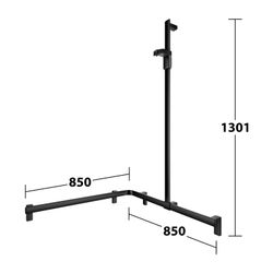 Keuco Axess Duschhandlauf mit Brausestange rechts, 850x850x1301mm, mit 4x Befestigun... KEUCO-35015370101 4017214903030 (Abb. 1)