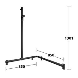 Keuco Axess Duschhandlauf mit Brausestange links, 850x850x1301mm, mit 4x Befestigung... KEUCO-35015370102 4017214903047 (Abb. 1)