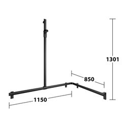 Keuco Axess Duschhandlauf mit Brausestange links, 1150x850x1301mm, mit 4x Befestigun... KEUCO-35015370302 4017214903085 (Abb. 1)