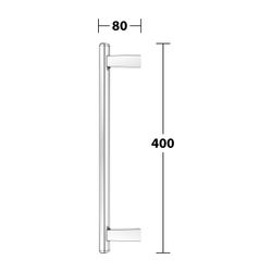 Keuco Axess Haltegriff 400mm, senkrechte Montage, mit Befestigungsset 1, Verchromt, ... KEUCO-35016010400 4017214967070 (Abb. 1)