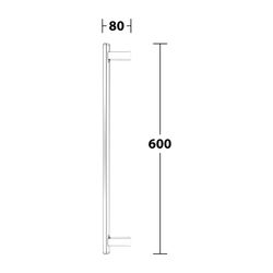 Keuco Axess Haltegriff 600mm, senkrechte Montage, mit Befestigungsset 1, Verchromt, ... KEUCO-35016010600 4017214967094 (Abb. 1)