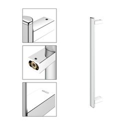 Keuco Axess Haltegriff 600mm, senkrechte Montage, mit Befestigungsset 1, Silber elox... KEUCO-35016170600 4017214967124 (Abb. 1)