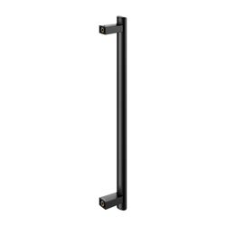 Keuco Axess Haltegriff 600mm, senkrechte Montage, mit Befestigungsset 1, Schwarz mat... KEUCO-35016370600 4017214967155 (Abb. 1)