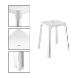 Keuco Axess Badhocker, Belastbarkeit 150kg, Kunststoff, Silber eloxiert/Weiß, 350821... KEUCO-35082170051 4017214908363 (Abb. 1)
