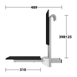 Keuco Care Klappsitz zum Einhängen, 110kg, Kunststoff, Silber eloxiert/Schwarz, 3518... KEUCO-35181170037 4017214964994 (Abb. 1)
