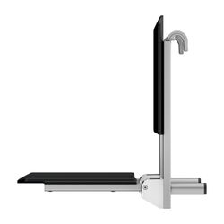 Keuco Care Klappsitz zum Einhängen, 110kg, Kunststoff, Silber eloxiert/Schwarz, 3518... KEUCO-35181170037 4017214964994 (Abb. 1)
