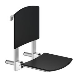 Keuco Care Klappsitz zum Einhängen, 110kg, Kunststoff, Silber eloxiert/Schwarz, 3518... KEUCO-35181170037 4017214964994 (Abb. 1)