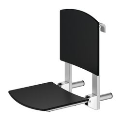 Keuco Care Klappsitz zum Einhängen, 110kg, Kunststoff, Silber eloxiert/Schwarz, 3518... KEUCO-35181170037 4017214964994 (Abb. 1)