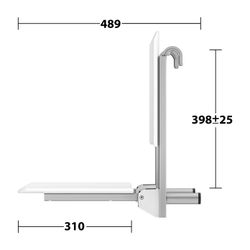 Keuco Care Klappsitz zum Einhängen, 110kg, Kunststoff, Silber eloxiert/Weiß, 3518117... KEUCO-35181170051 4017214965007 (Abb. 1)