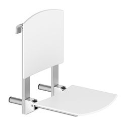 Keuco Care Klappsitz zum Einhängen, 110kg, Kunststoff, Silber eloxiert/Weiß, 3518117... KEUCO-35181170051 4017214965007 (Abb. 1)
