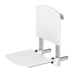 Keuco Care Klappsitz zum Einhängen, 110kg, Kunststoff, Silber eloxiert/Weiß, 3518117... KEUCO-35181170051 4017214965007 (Abb. 1)