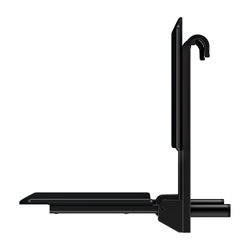 Keuco Care Duschklappsitz zum Einhängen, 110kg Belastbarkeit, Kunststoff, Schwarz-ma... KEUCO-35181370037 4017214965014 (Abb. 1)