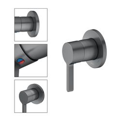 Keuco Edition 400 Einhebelmischer Unterputz, mit Temperaturbegrenzung, Schwarzchrom ... KEUCO-51551130001 4017214940394 (Abb. 1)