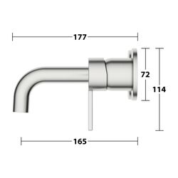 Keuco Plan Blue Einhebel-Waschtischmischer Unterputz Wandmontage, 2-Loch, Ausladung ... KEUCO-53916070201 4017214965106 (Abb. 1)