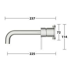 Keuco Plan Blue Einhebel-Waschtischmischer Unterputz Wandmontage, 2-Loch, Ausladung ... KEUCO-53916071201 4017214965113 (Abb. 1)