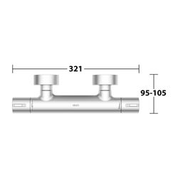 Keuco Plan Blue Thermostat-Brausemischer Aufputz, Sicherheitssperre 38 Grad C, G 1/2... KEUCO-53926171001 4017214926527 (Abb. 1)