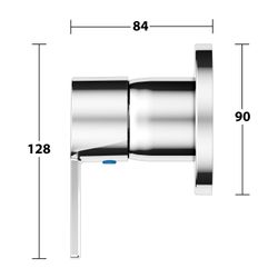 Keuco Plan Blue Einhebelmischer Unterputz, mit Temperaturbegrenzung, G 1/2", Durchfl... KEUCO-53951010001 4017214940530 (Abb. 1)