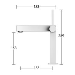 KEUCO EH-Waschtisch-mischer 150 E90 Square 59102, o.Zugstangen-Ablaufgrt. verchromt... KEUCO-59102010100 4017214860005 (Abb. 1)