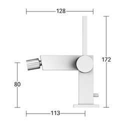 KEUCO EH-Bidetmischer E90 Square 59109, m.Zugstangen-Ablaufgrt. verchromt... KEUCO-59109010000 4017214860074 (Abb. 1)